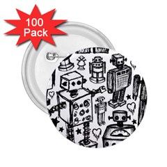 Robot Crowd 2 25  Button (100 Pack)