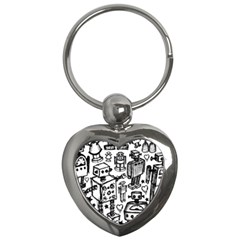 Robot Crowd Key Chain (heart)