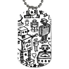 Robot Crowd Dog Tag (one Sided)