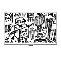 Robot Crowd Business Card Holder by ArtistRoseanneJones