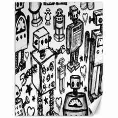 Robot Crowd Canvas 12  X 16  (unframed) by ArtistRoseanneJones