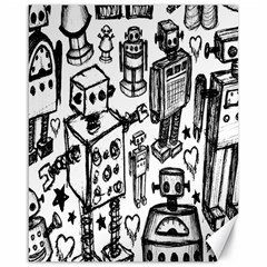 Robot Crowd Canvas 16  X 20  (unframed)