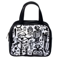 Robot Crowd Classic Handbag (one Side)