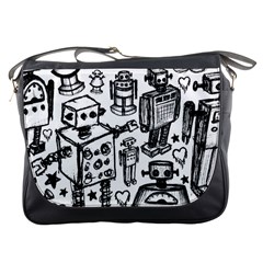 Robot Crowd Messenger Bag