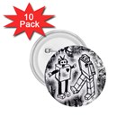 Robot Love 1.75  Button (10 pack) Front