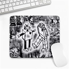 Robot Love Large Mouse Pad (rectangle)