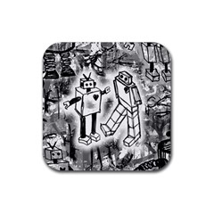 Robot Love Drink Coaster (square)