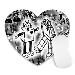 Robot Love Mouse Pad (heart)