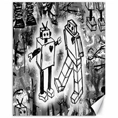 Robot Love Canvas 11  X 14  (unframed) by ArtistRoseanneJones