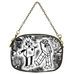 Robot Love Chain Purse (two Sided)  by ArtistRoseanneJones