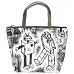 Robot Love Bucket Handbag Front