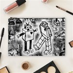 Robot Love Cosmetic Bag (Large) Front