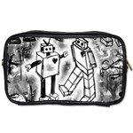 Robot Love Travel Toiletry Bag (Two Sides) Front