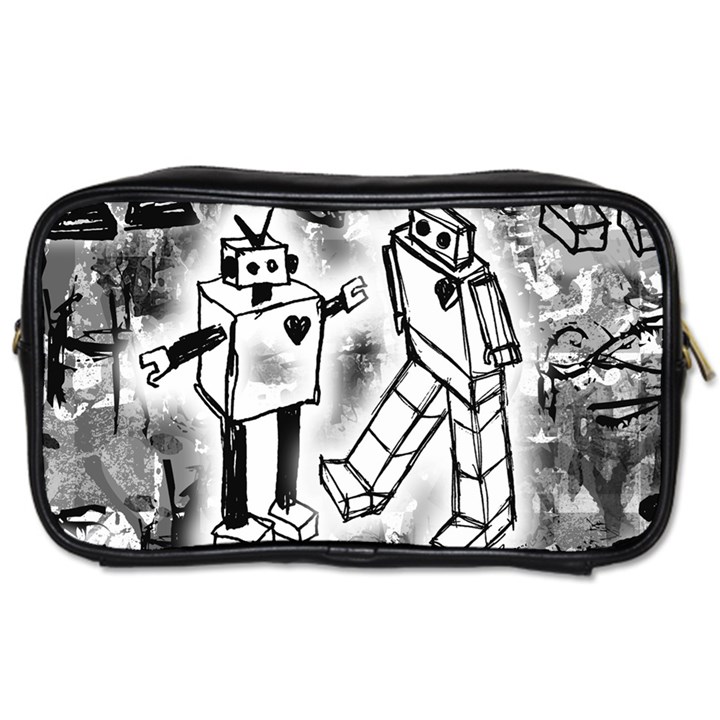 Robot Love Travel Toiletry Bag (Two Sides)