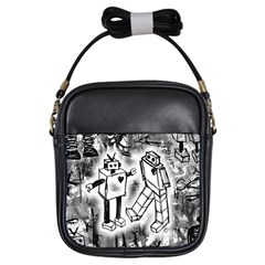 Robot Love Girl s Sling Bag