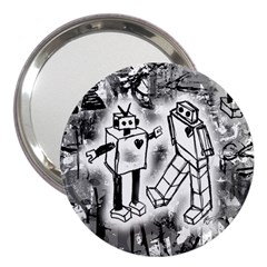 Robot Love 3  Handbag Mirror