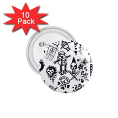 Scene Kid Sketches 1 75  Button (10 Pack)