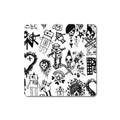 Scene Kid Sketches Magnet (square)