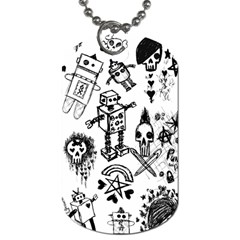 Scene Kid Sketches Dog Tag (two-sided) 