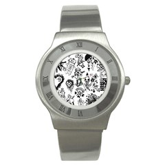 Scene Kid Sketches Stainless Steel Watch (slim)