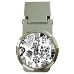 Scene Kid Sketches Money Clip with Watch Front