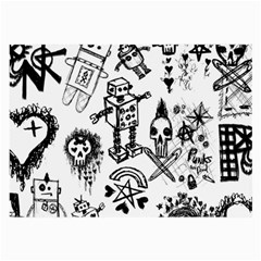 Scene Kid Sketches Glasses Cloth (large, Two Sided)