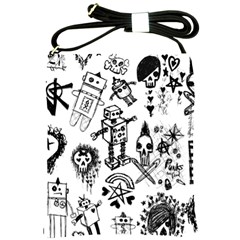 Scene Kid Sketches Shoulder Sling Bag by ArtistRoseanneJones