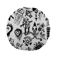 Scene Kid Sketches Standard 15  Premium Round Cushion 