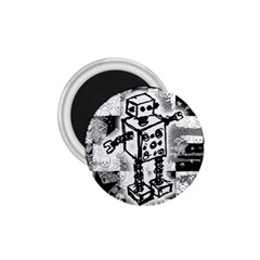 Sketched Robot 1 75  Button Magnet by ArtistRoseanneJones