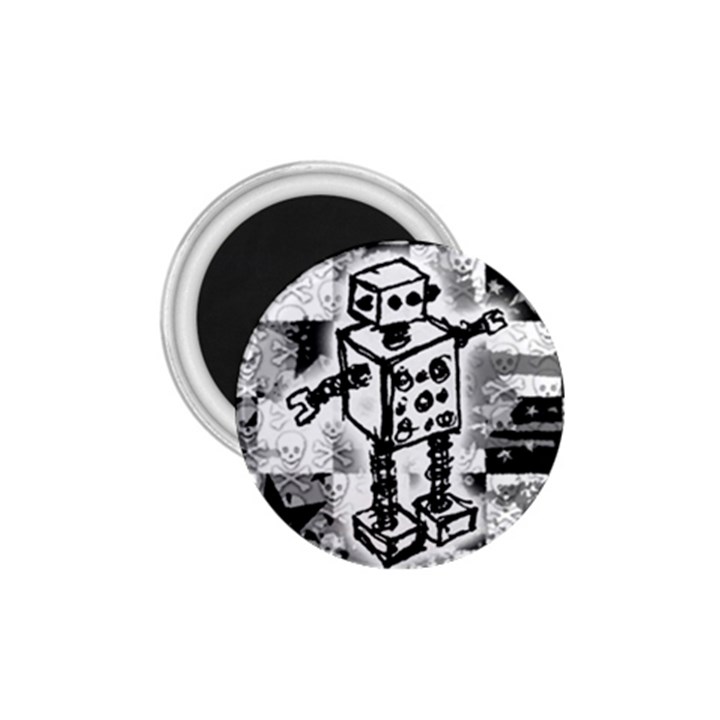 Sketched Robot 1.75  Button Magnet