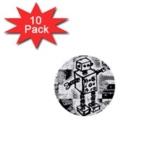 Sketched Robot 1  Mini Button (10 Pack) by ArtistRoseanneJones