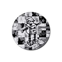 Sketched Robot Drink Coasters 4 Pack (round)