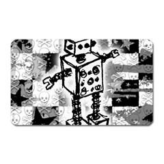 Sketched Robot Magnet (rectangular) by ArtistRoseanneJones