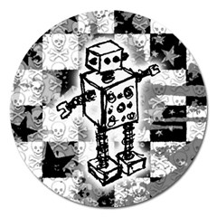 Sketched Robot Magnet 5  (round)