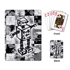 Sketched Robot Playing Cards Single Design by ArtistRoseanneJones