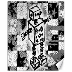 Sketched Robot Canvas 16  X 20  (unframed)