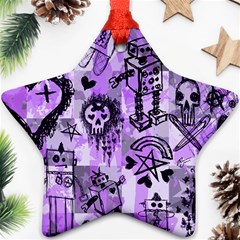 Purple Scene Kid Sketches Star Ornament