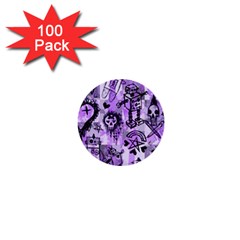 Purple Scene Kid Sketches 1  Mini Button (100 Pack)