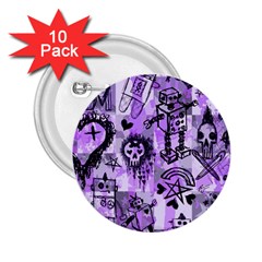 Purple Scene Kid Sketches 2 25  Button (10 Pack)