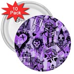 Purple Scene Kid Sketches 3  Button (10 pack) Front