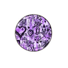 Purple Scene Kid Sketches Golf Ball Marker (for Hat Clip)