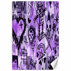 Purple Scene Kid Sketches Canvas 12  X 18  (unframed) by ArtistRoseanneJones