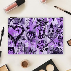 Purple Scene Kid Sketches Cosmetic Bag (large)