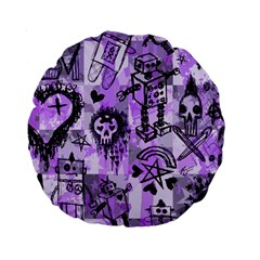 Purple Scene Kid Sketches Standard 15  Premium Round Cushion 