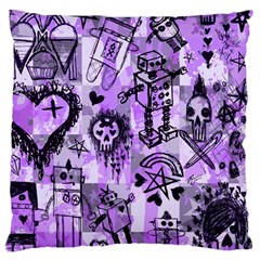 Purple Scene Kid Sketches Standard Flano Cushion Case (one Side)