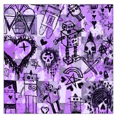 Purple Scene Kid Sketches Large Satin Scarf (square)