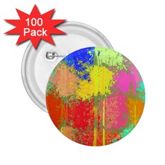 Colorful Paint Spots 2 25  Button (100 Pack)