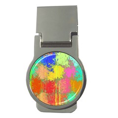 Colorful Paint Spots Money Clip (round)