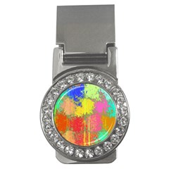 Colorful Paint Spots Money Clip (cz)