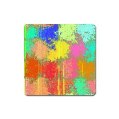 Colorful Paint Spots Magnet (square)